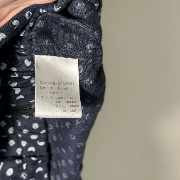 Daniele Alessandrini Navy Speckled Linen Zip Up Jacket Women’s Medium M - Picture 5 of 6